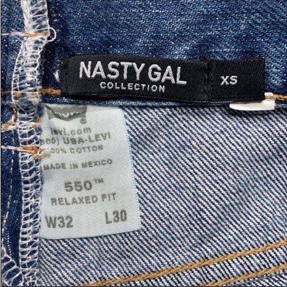 Levi’s 550 Skirt Denim Vintage Drifter After Party Nasty Gal Custom Re work - Picture 4 of 9